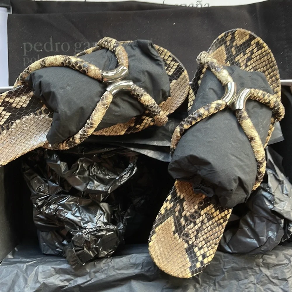 Pedro Garcia Geminy Python Snake Printed Sandal - Picture 11 of 12
